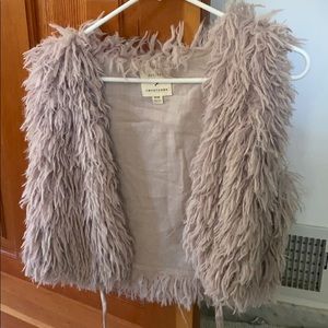 Faux fur vest!